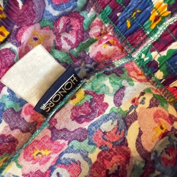 Vintage 80s Bright Abstract Floral High Waisted Shorts - Picture 4 of 4